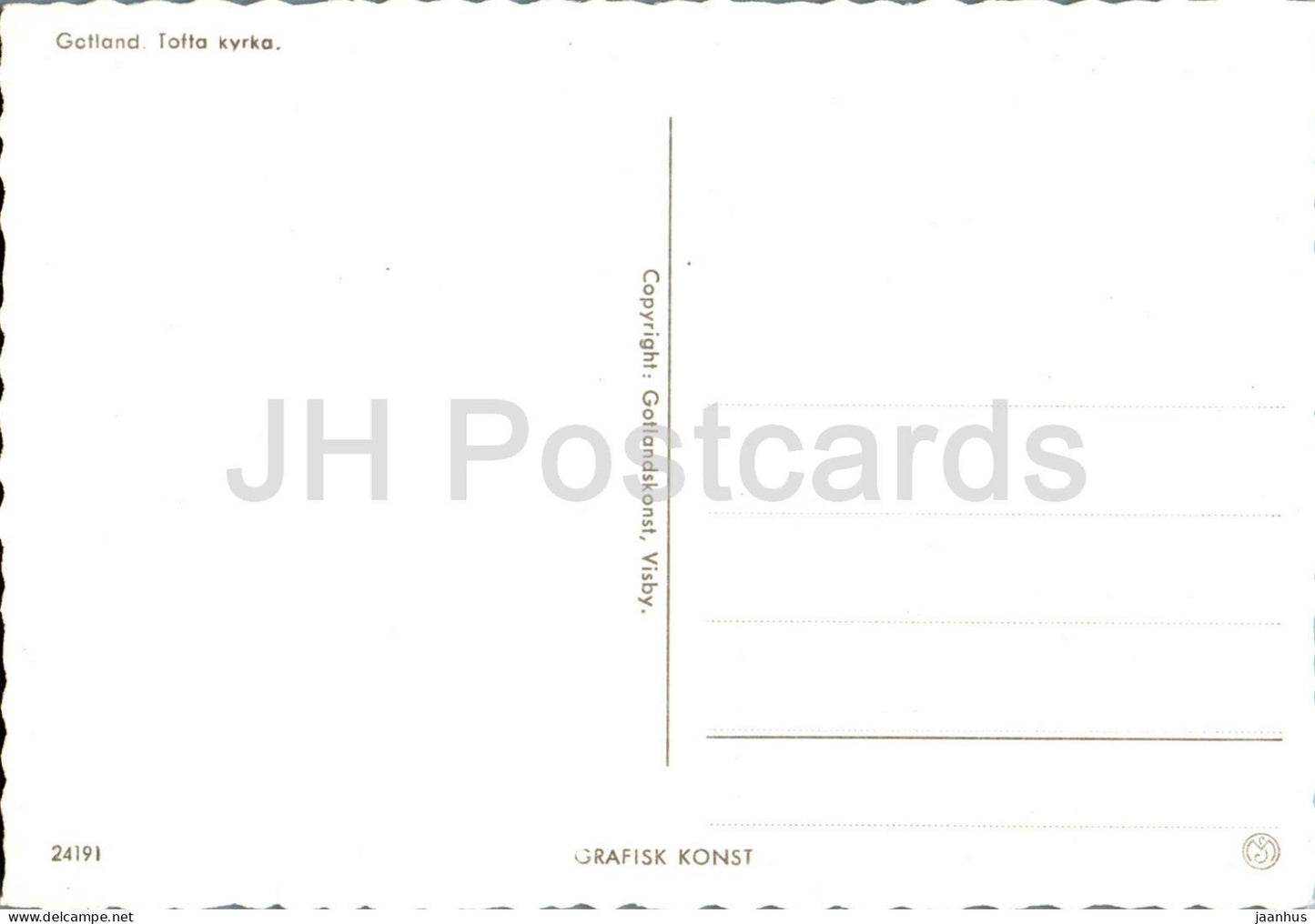 Gotland - Tofta kyrka - church - 24191 - Sweden - unused