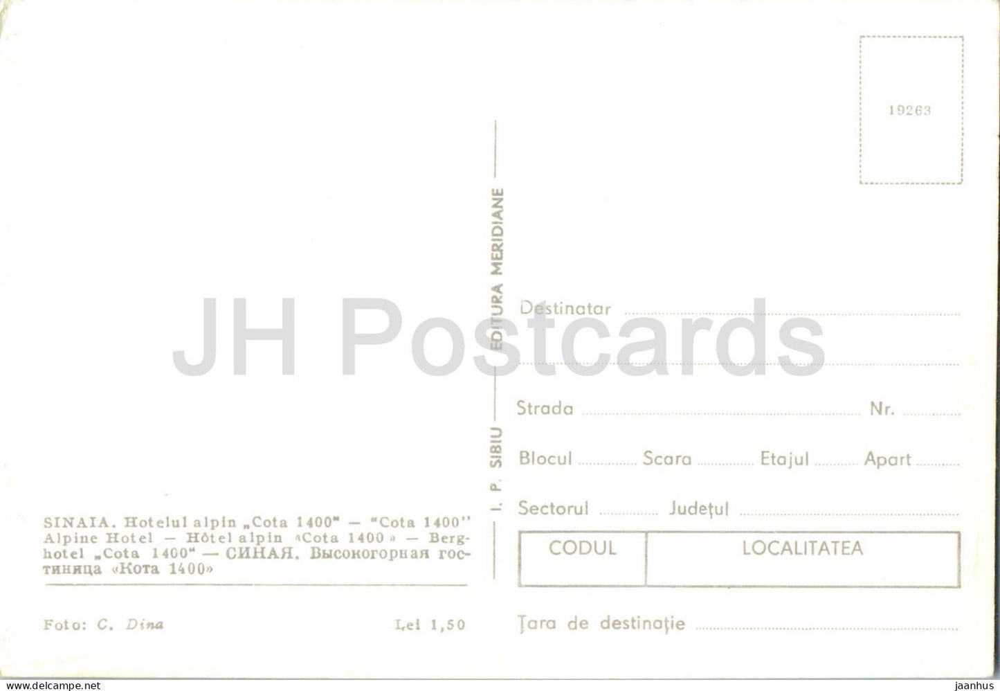 Sinaia - hotel Alpin Cota 1400 - cable car - 19263 - Romania - unused