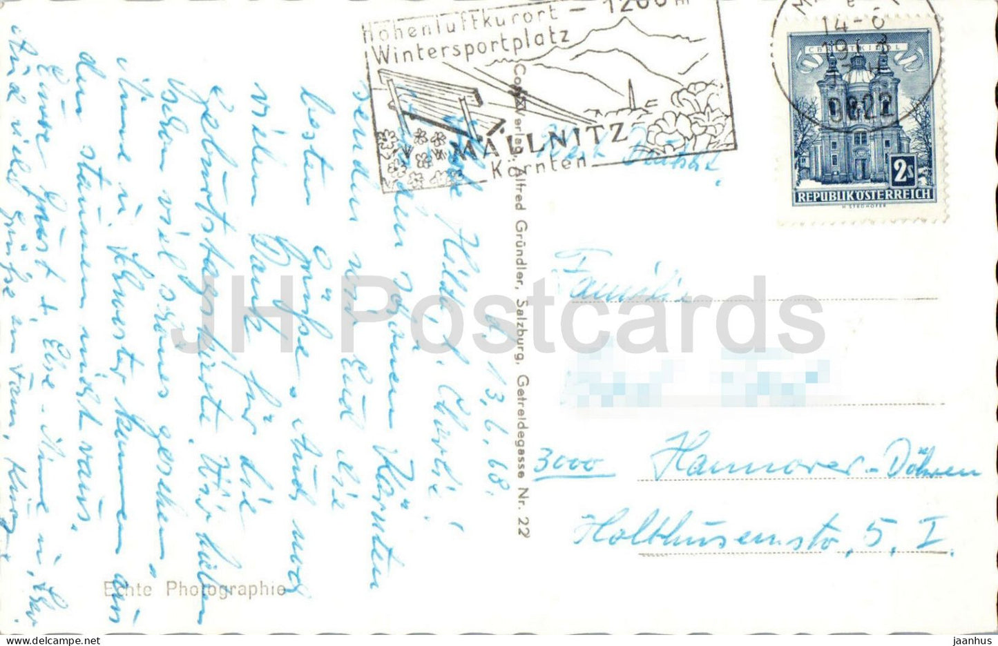 Hohenluftkurort Mallnitz 1200 m gegen Ankogel Gruppe - village - Alps - mountains - 5002 - 1968 - Austria - used