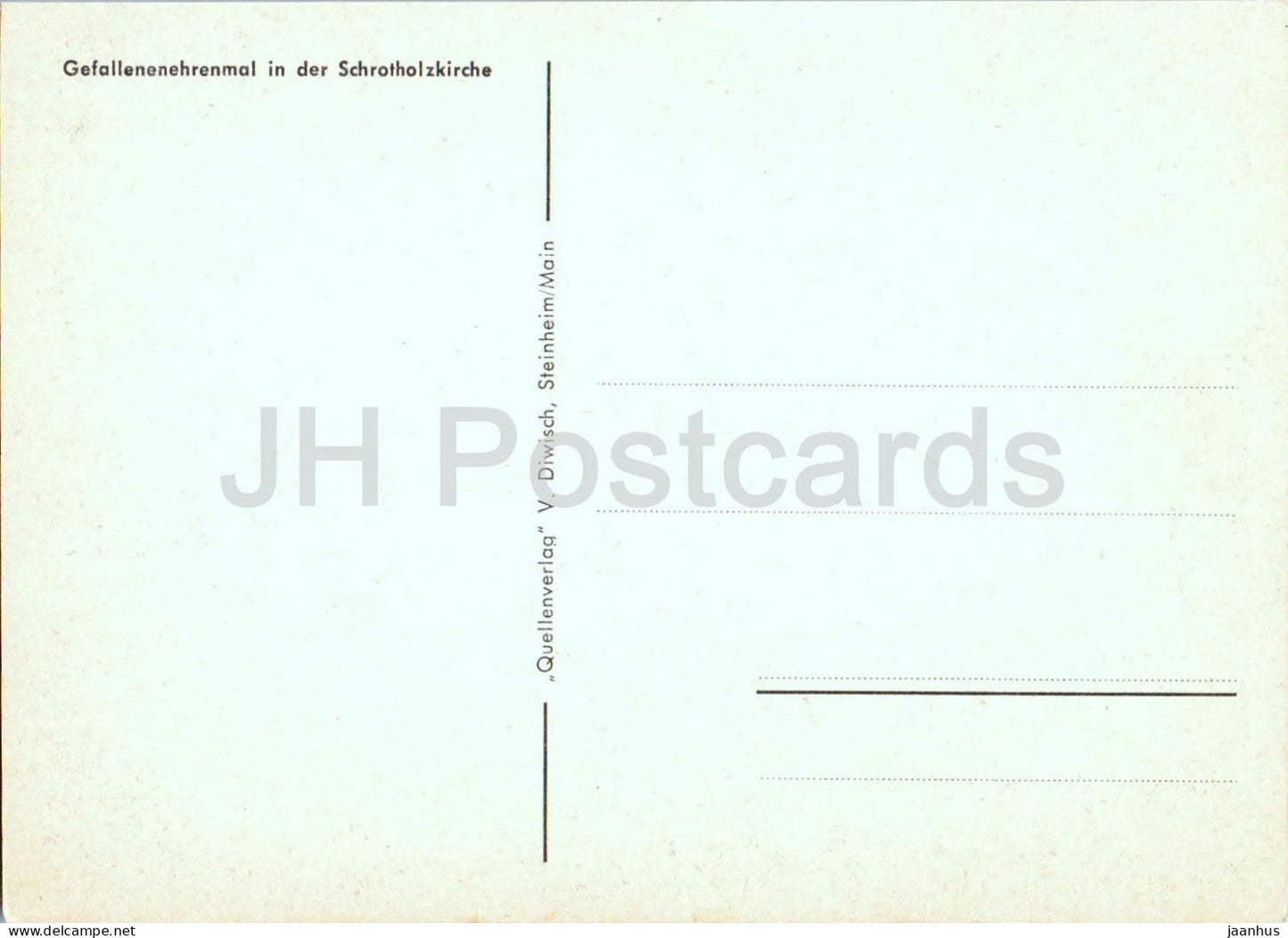 Gefallenenehrenmal in der Schrotholzkirche War Memorial - church - Schlesien - Silesia - old postcard - Poland - unused