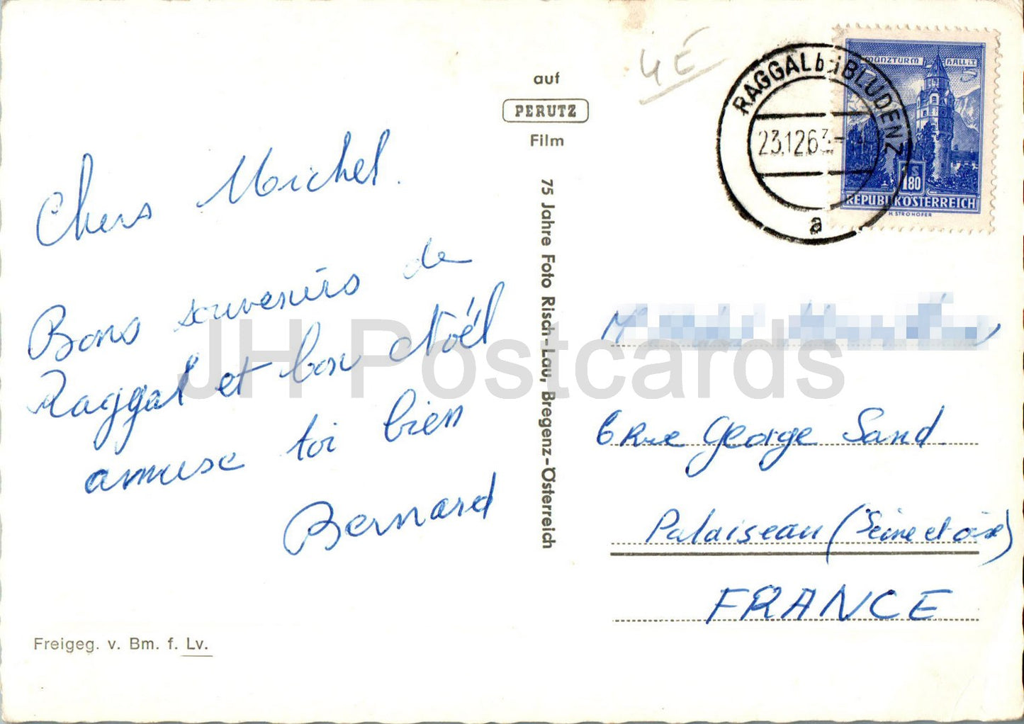 Raggal 1016 m i Grosswalsertal - Vorarlberg - 16588 - 1963 - Austria - used