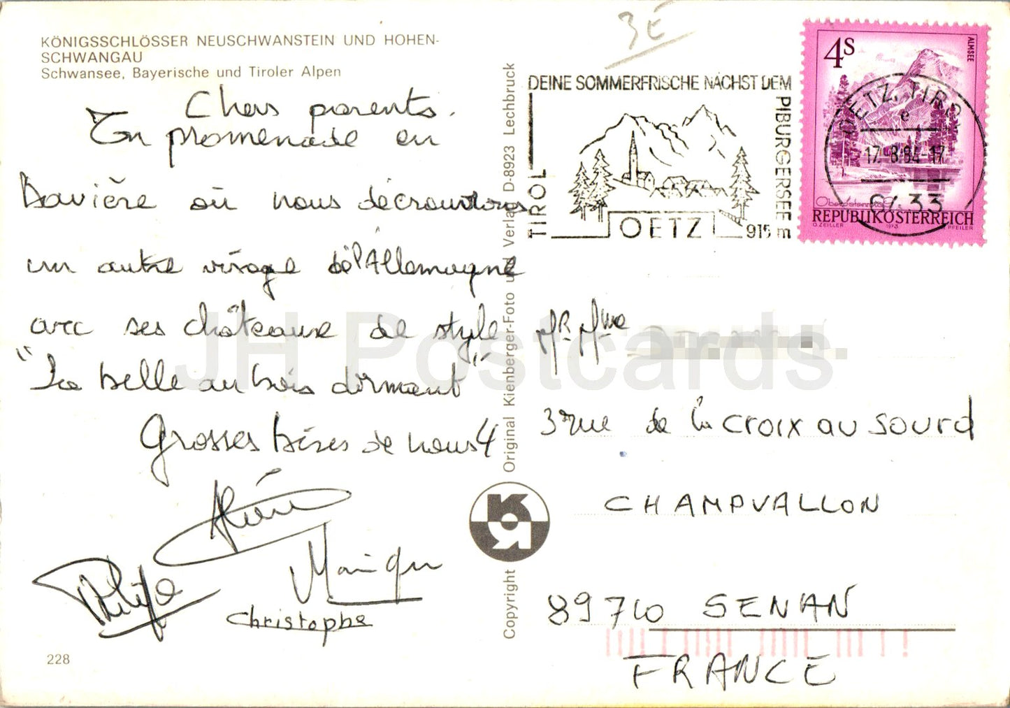 Konigsschlosser Neuschwanstein und Hohen Schwangau - castle - 228 - 1984 - Germany - used