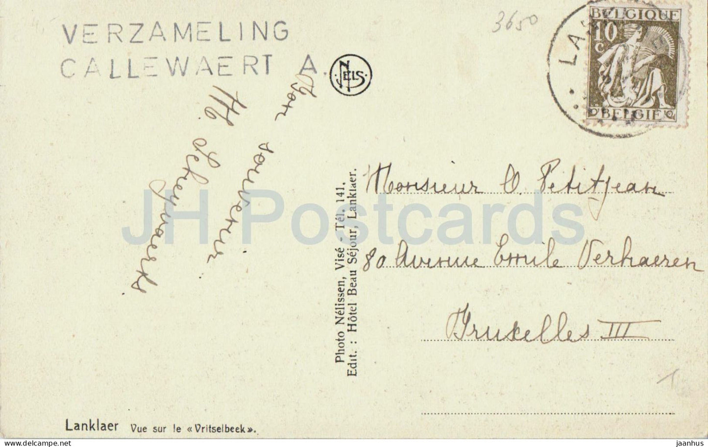 Lanklaer - Lanklaar - Vue sur le Vritselbeek - carte postale ancienne - Belgique - occasion