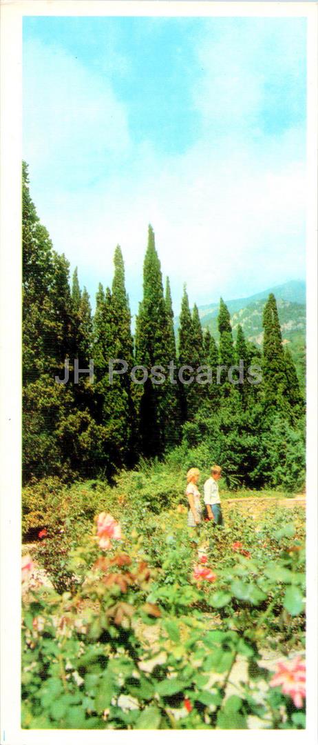 Yalta - Rosarium in Nikitsky Botanical Garden - Crimea - 1983 - Ukraine USSR - unused