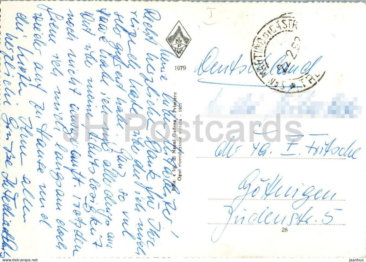 Dolomiti - Rolle - Campi di sci col Cimon della Pala e la Vezzana - mountains - Alps old postcard - 1952 - Italy - used