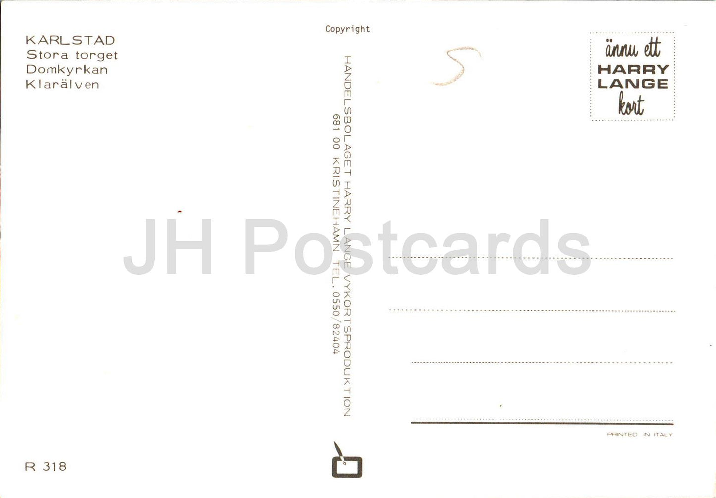 Karlstad - Stora torget - Domkyrkan - Klaralven - cathédrale - marché - multiview - R 318 - Suède - inutilisé