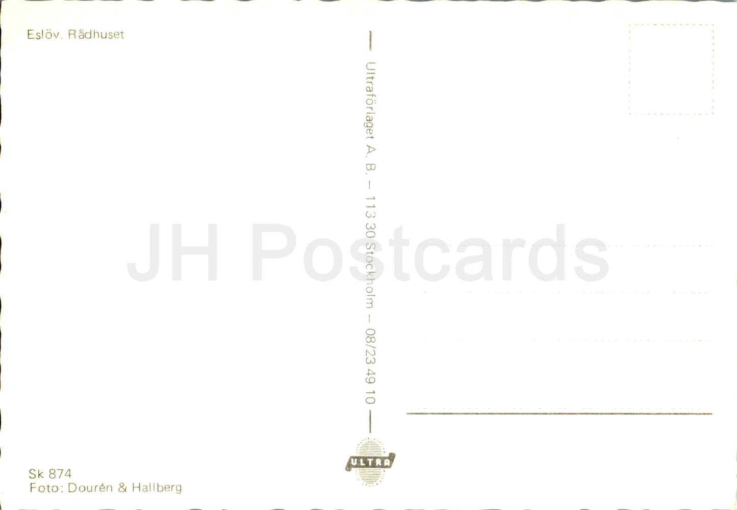 Eslov - Radhuset - mairie - 874 - Suède - inutilisé