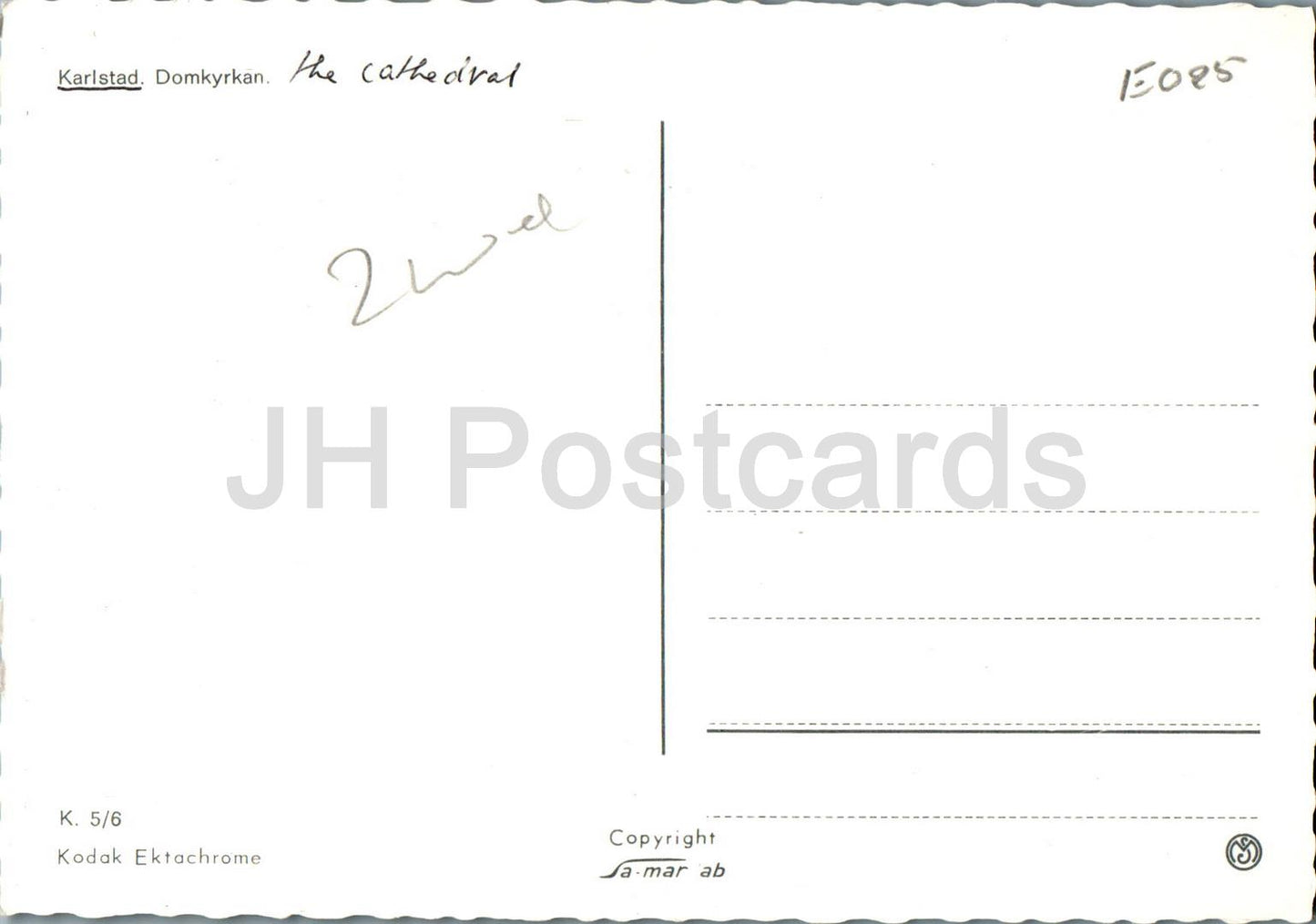 Karlstad - Domkyrkan - cathedral - K 5/6 - Sweden - used