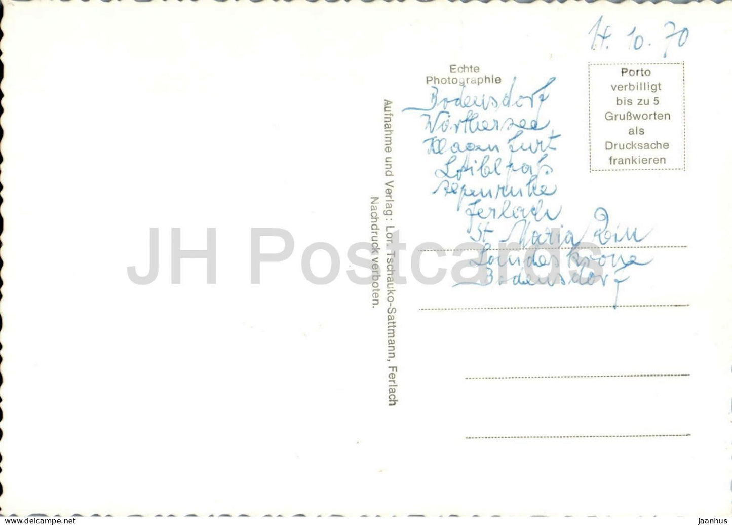 Sa. Maria - Regen mit Koschutta 2058 m - Dorf - Kirche - Berge - Alpen - 192 - 1970 - Österreich - gebraucht