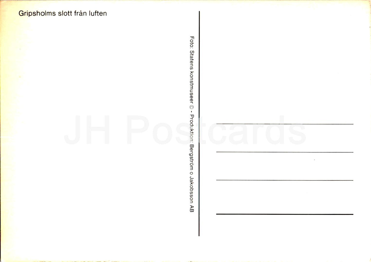 Gripsholms Slott fran luften - Gripsholm - vue aérienne - château - SO 78 - Suède - inutilisé