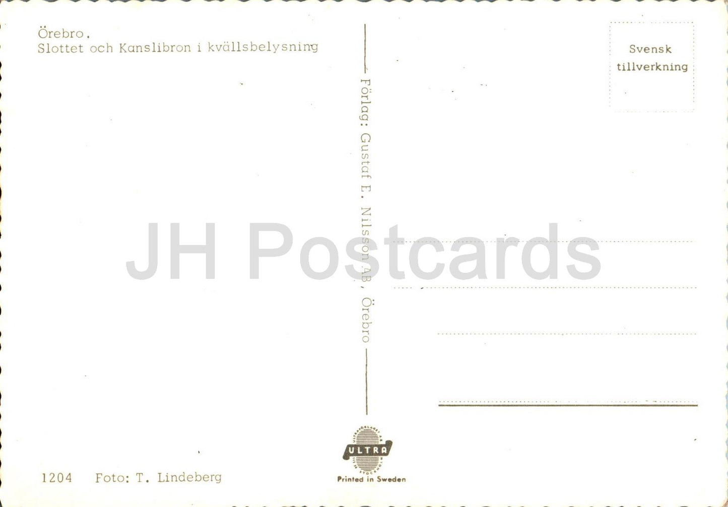 Orebro - Slottet och Kansliborn i kvallsbelysning - castle - 1204 - Sweden - unused