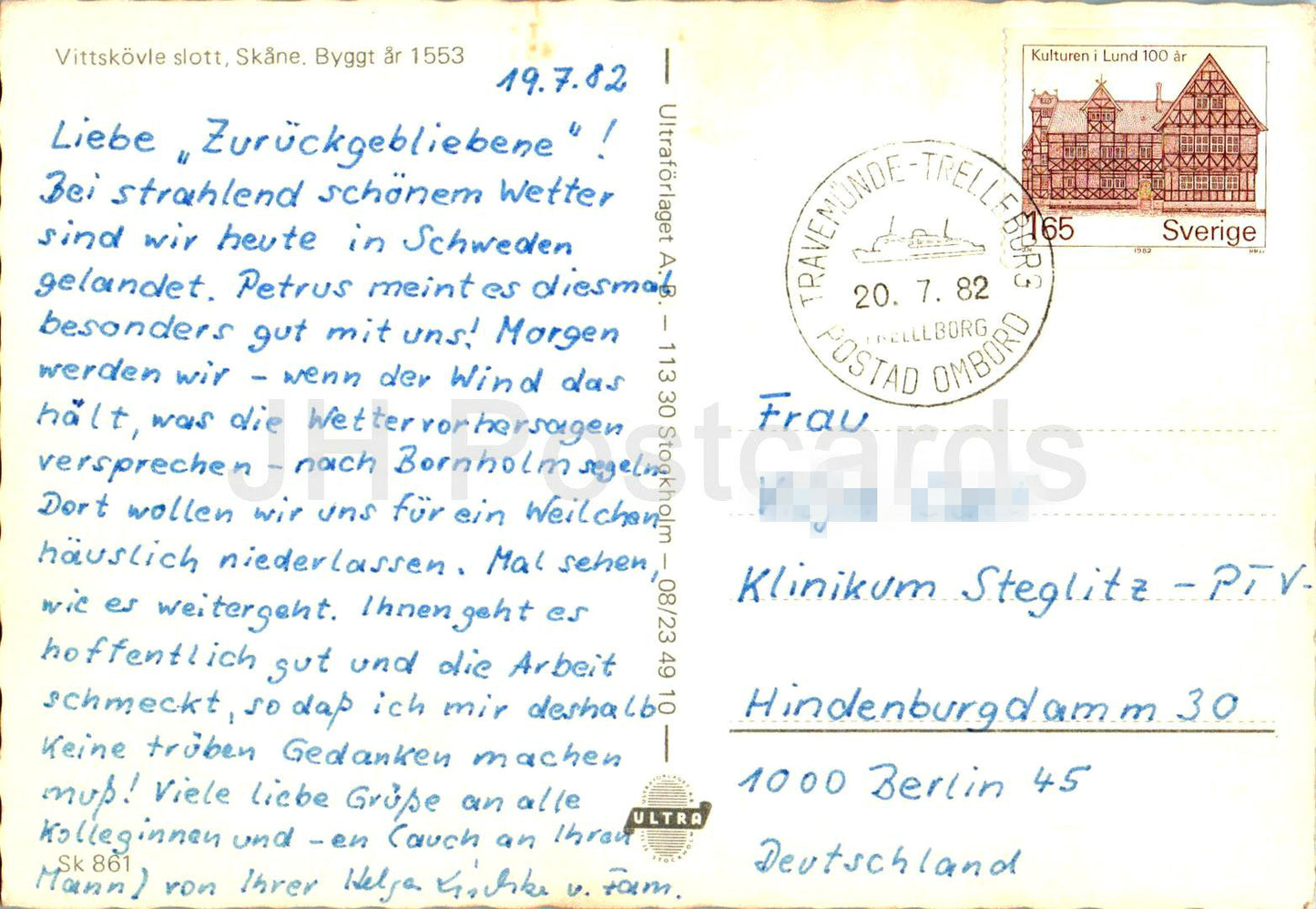 Vittskovle slott - Skane - château - 861 - 1982 - Suède - d'occasion