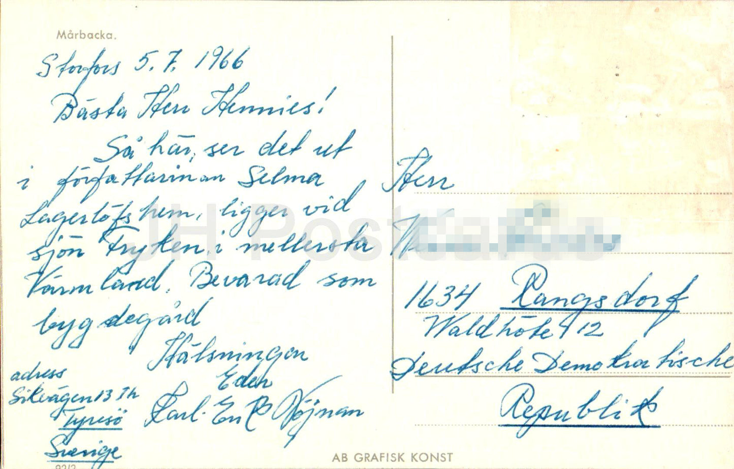 Marbacka - 1966 - Suède - d'occasion