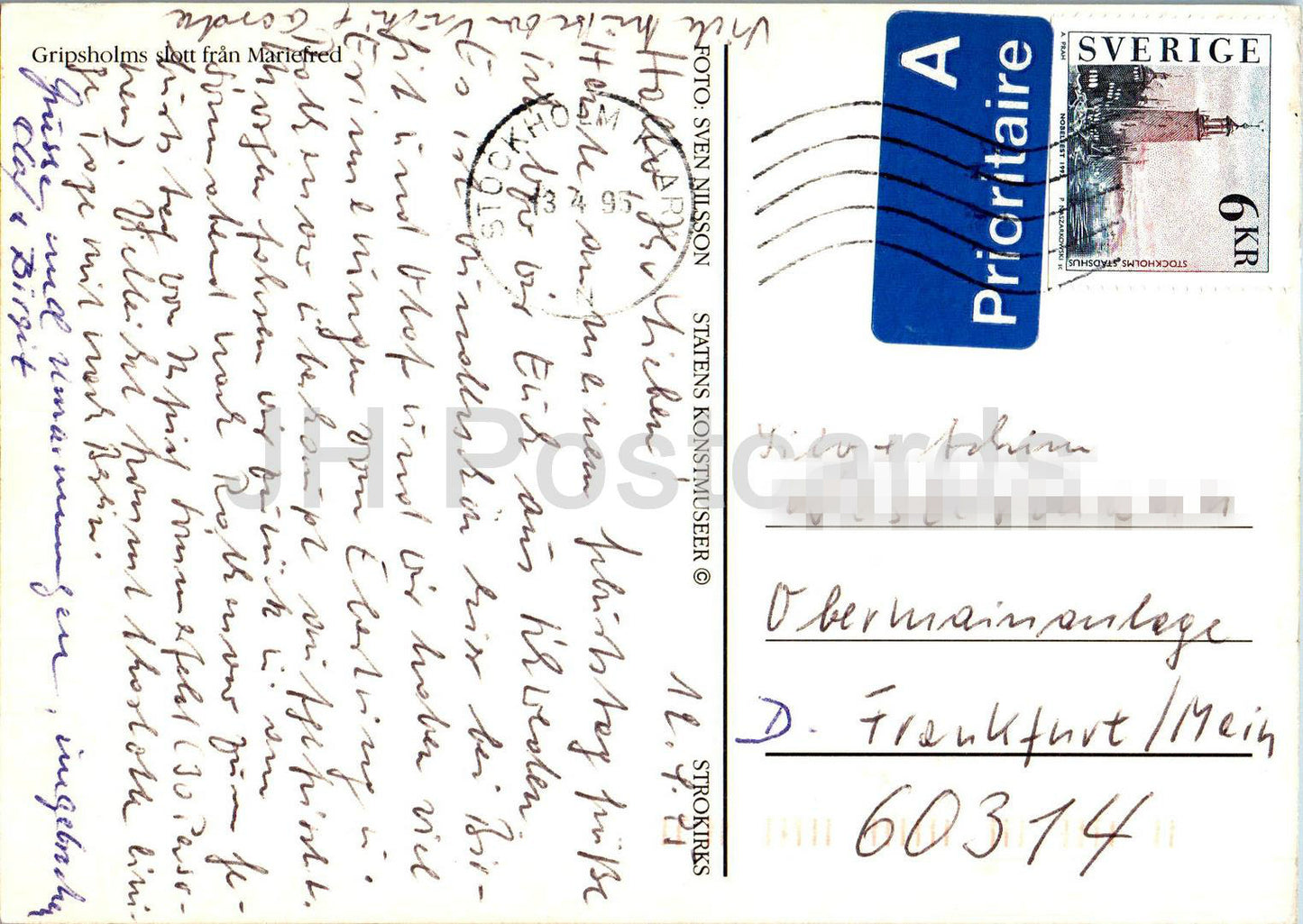 Mariefred - Gripsholms Slott - Gripsholm - château - bateau - 1995 - Suède - d'occasion