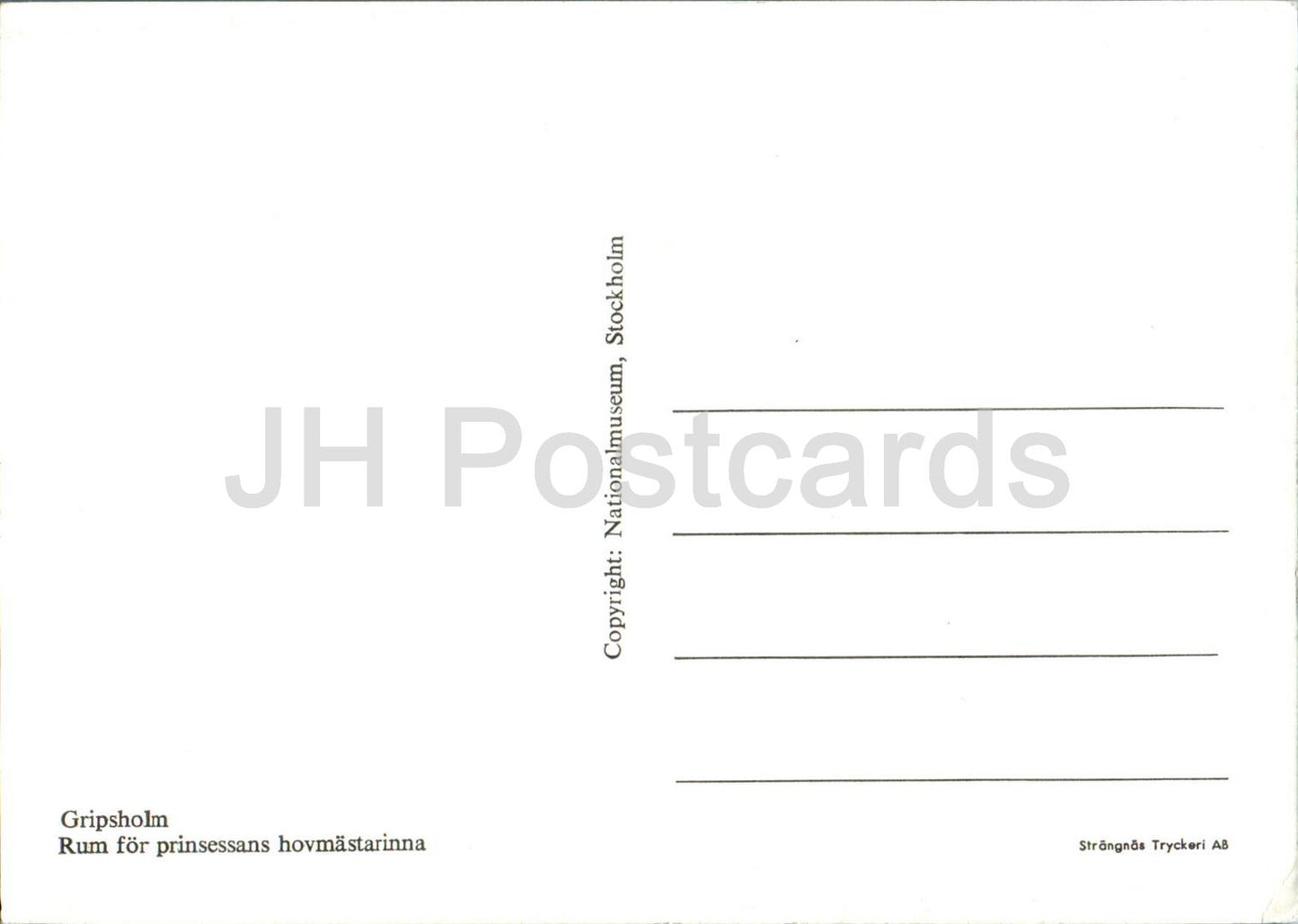 Gripsholm - Rhum pour les princesses hovmastarinna - Chambre pour la princesse maîtresse - Suède - inutilisé