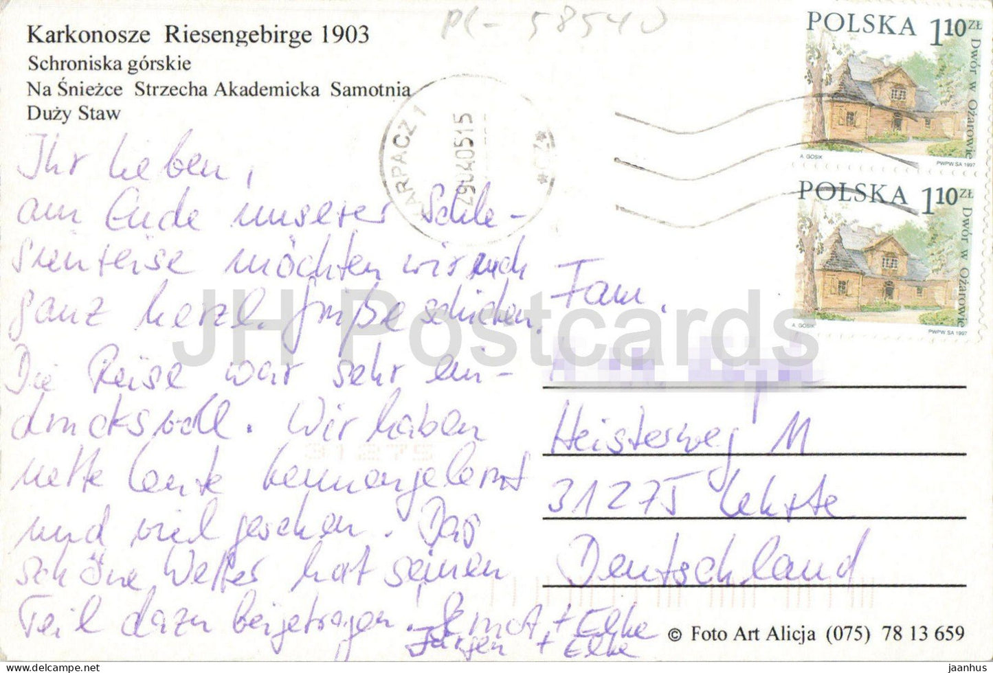 Karkonosze - Riesengebirge - Karkonosze Riesengebirge - Ansichten alter Postkarten - Multiview - 2005 - Polen - gebraucht