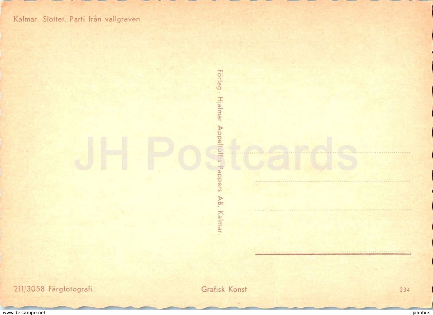 Kalmar Slottet - Parti fran vallgraven - douves - château - 211 - Suède - inutilisé