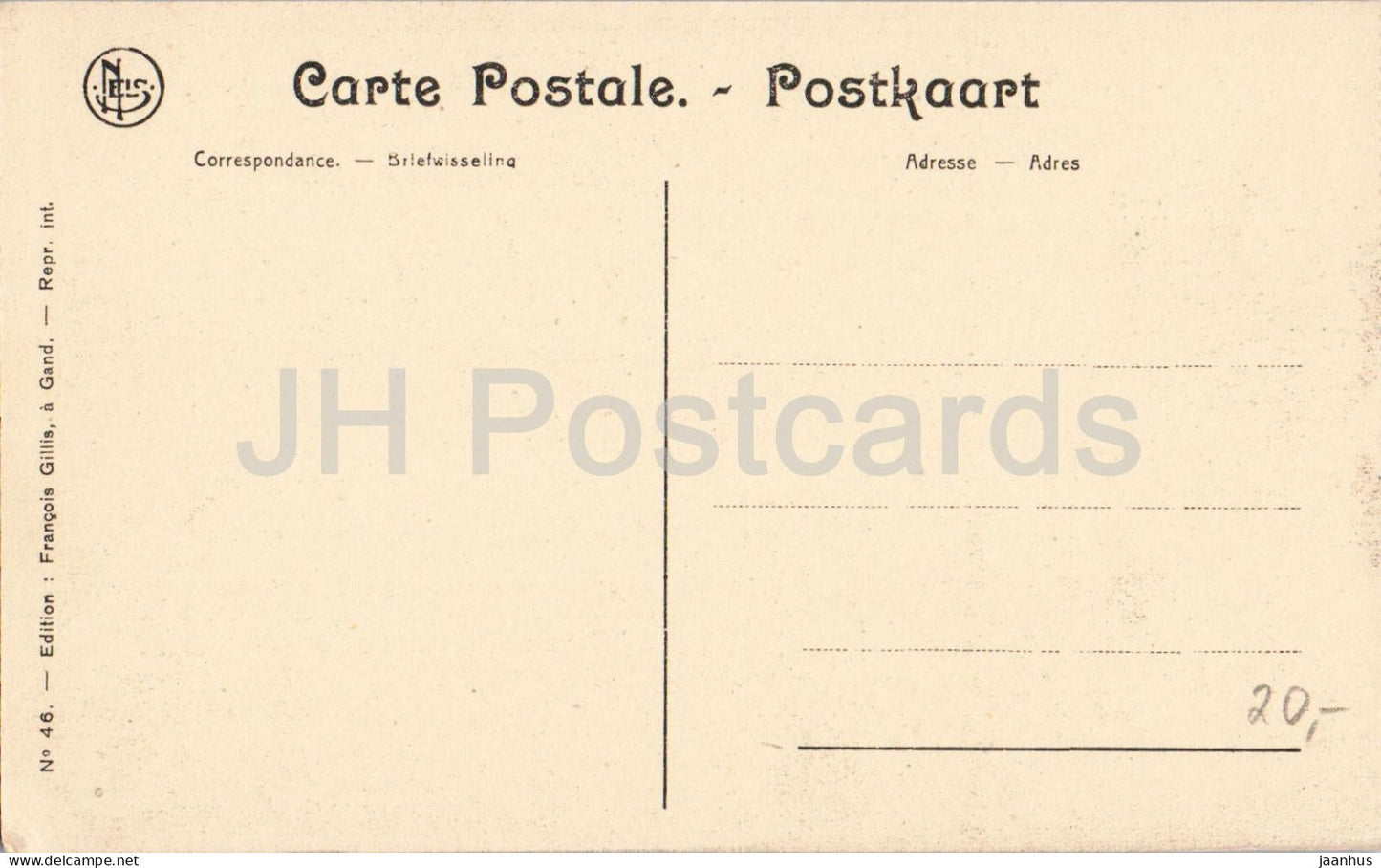 Gand - Gent - Chateau des Comtes de Flandre - Maison du Chatelain de Flandre - castle - old postcard - Belgium - unused