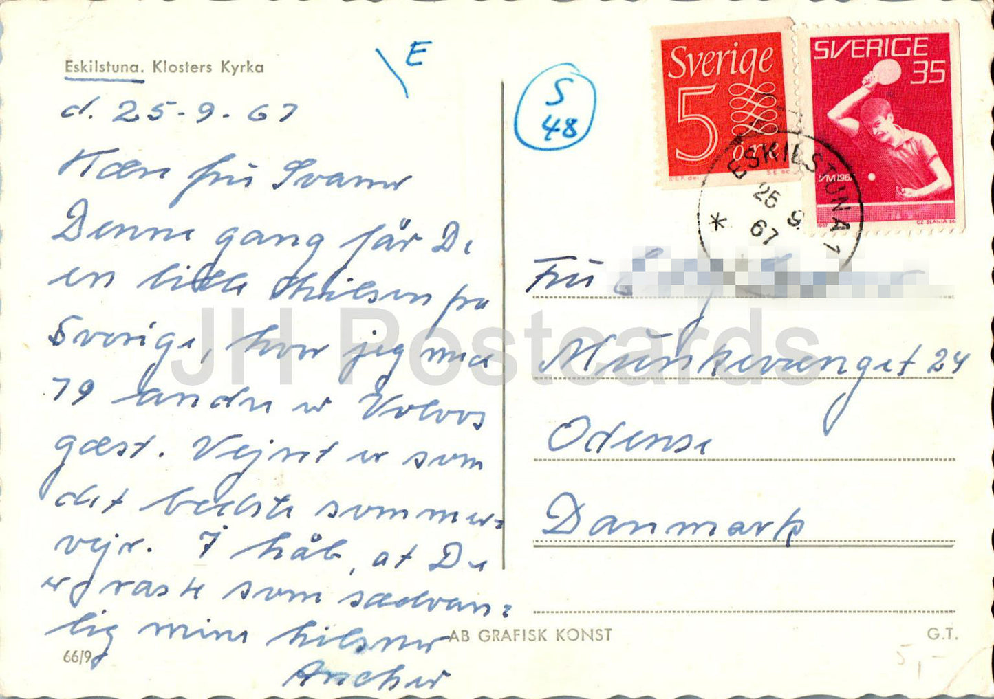 Eskilstuna - Klosters Kyrka - church - 66/9 - 1967 -Sweden - used