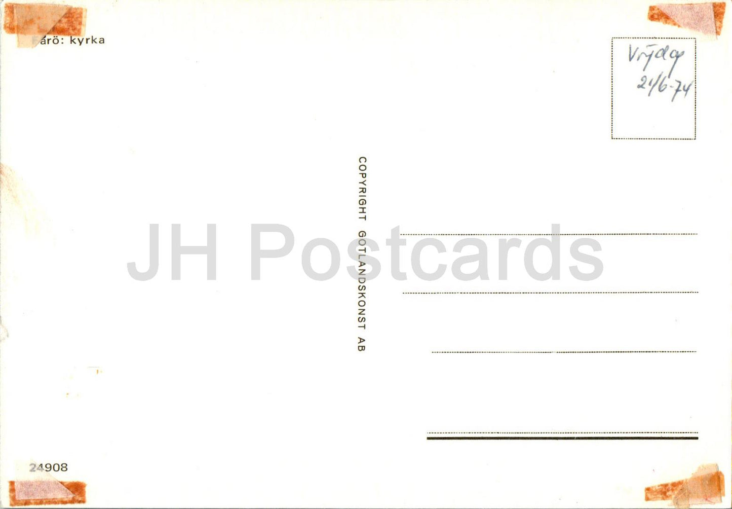 Faro kyrka - Gotland - église - 24908 - Suède - occasion