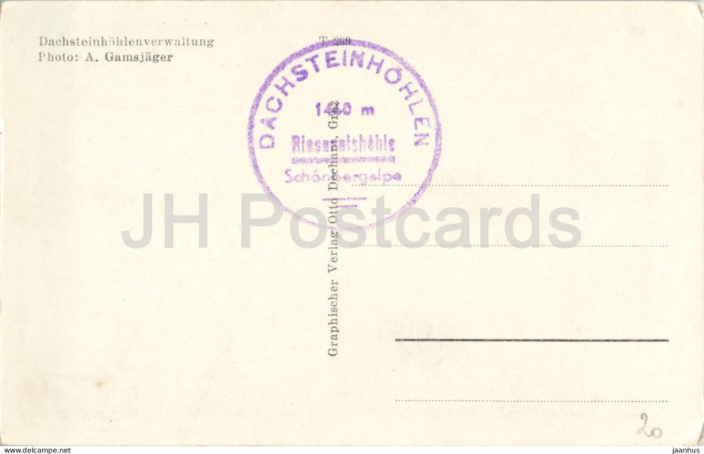 Dachstein - Rieseneishohle bei Obertraun, Ob.-Ost. - Gralsburg - grotte - carte postale ancienne - années 1930 - Autriche - inutilisée