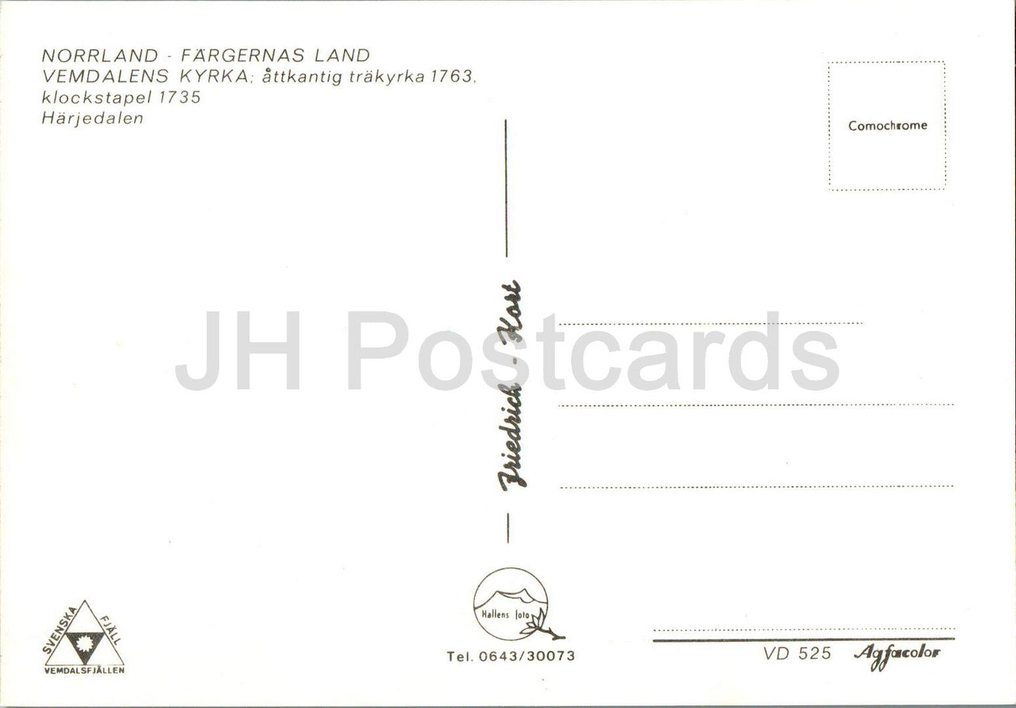 Vemdalens Kyrka - Vemdalen - Norrland - Fargernas Land - bell tower - church - VD 525 - Sweden - unused