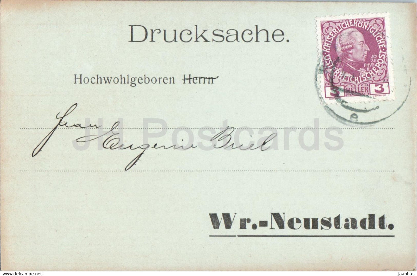 Wiener Neustadt - Einladung des Osterreichischen Touristen Klubs - Drucksache - carte postale ancienne - 1912 - Autriche - utilisé