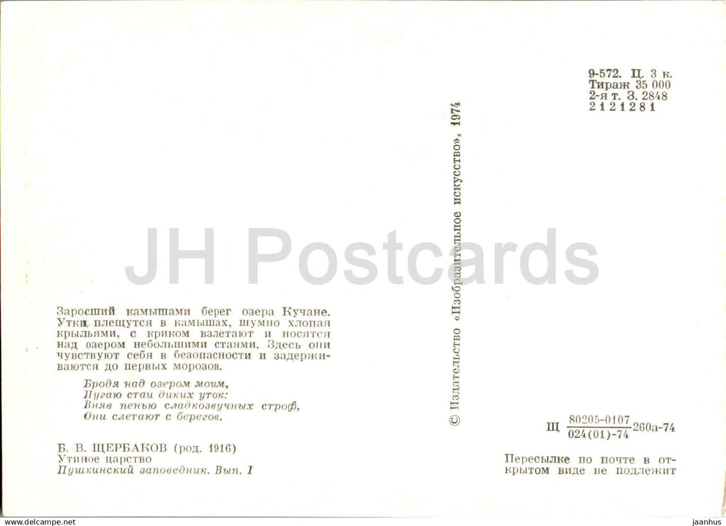 painting by B. Scherbakov - Duck Kingdom - Russian art - 1974 - Russia USSR - unused