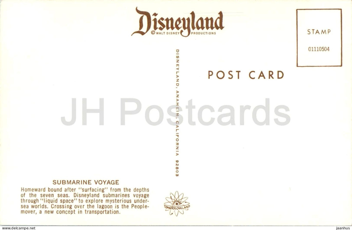 Disneyland - Submarine Voyage - Tomorrowland - waterfall - attraction - USA - unused