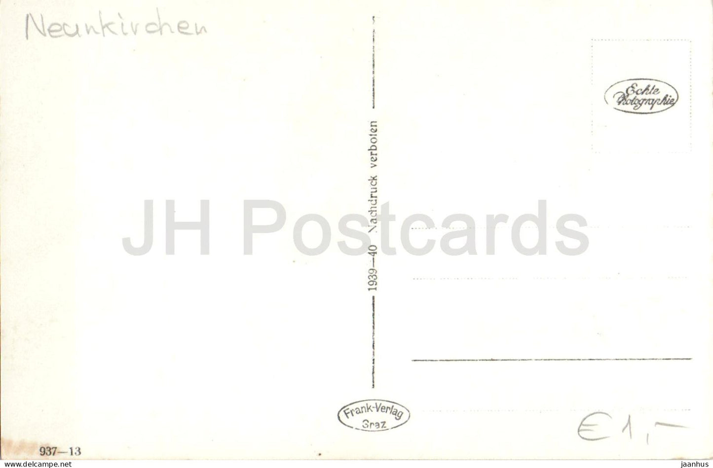 Semmering - Kalte Rinne - Polleroswand u. Raxalpe - N° 937-13 - carte postale ancienne - 1939-40 - Autriche - inutilisée