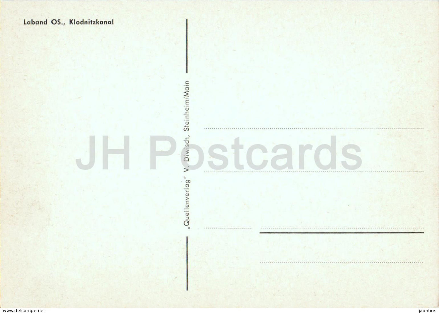 Laband OS. - Labedy Klodnitzkanal - Klodnitz Canal - boat - ship - Schlesien - Silesia - old postcard - Poland - unused