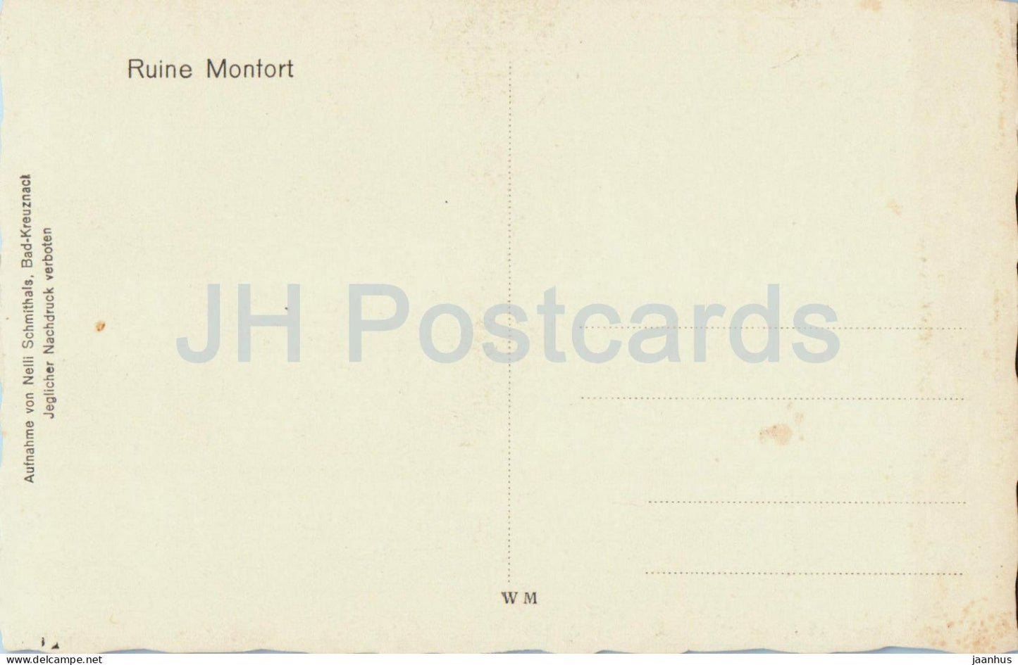 Ruines de Montfort - Monfort - Ruines du château - Carte postale ancienne - Allemagne - Non utilisée