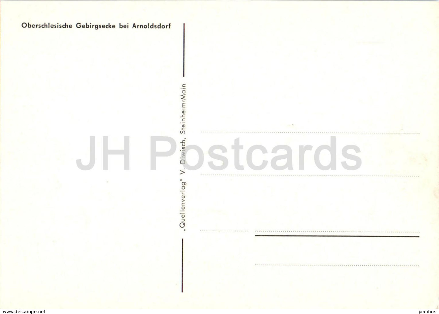 Oberschlesische Gebirgsecke bei Arnoldsdorf - Schlesien - Silesia - old postcard - Poland - unused