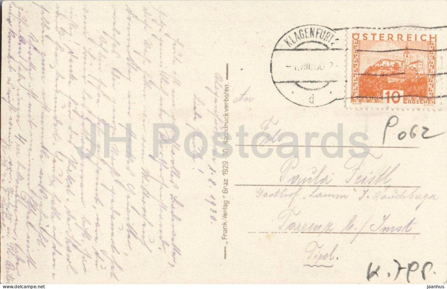 Maria Saal - general view of the town and church - old postcard - 1930 - Austria - used