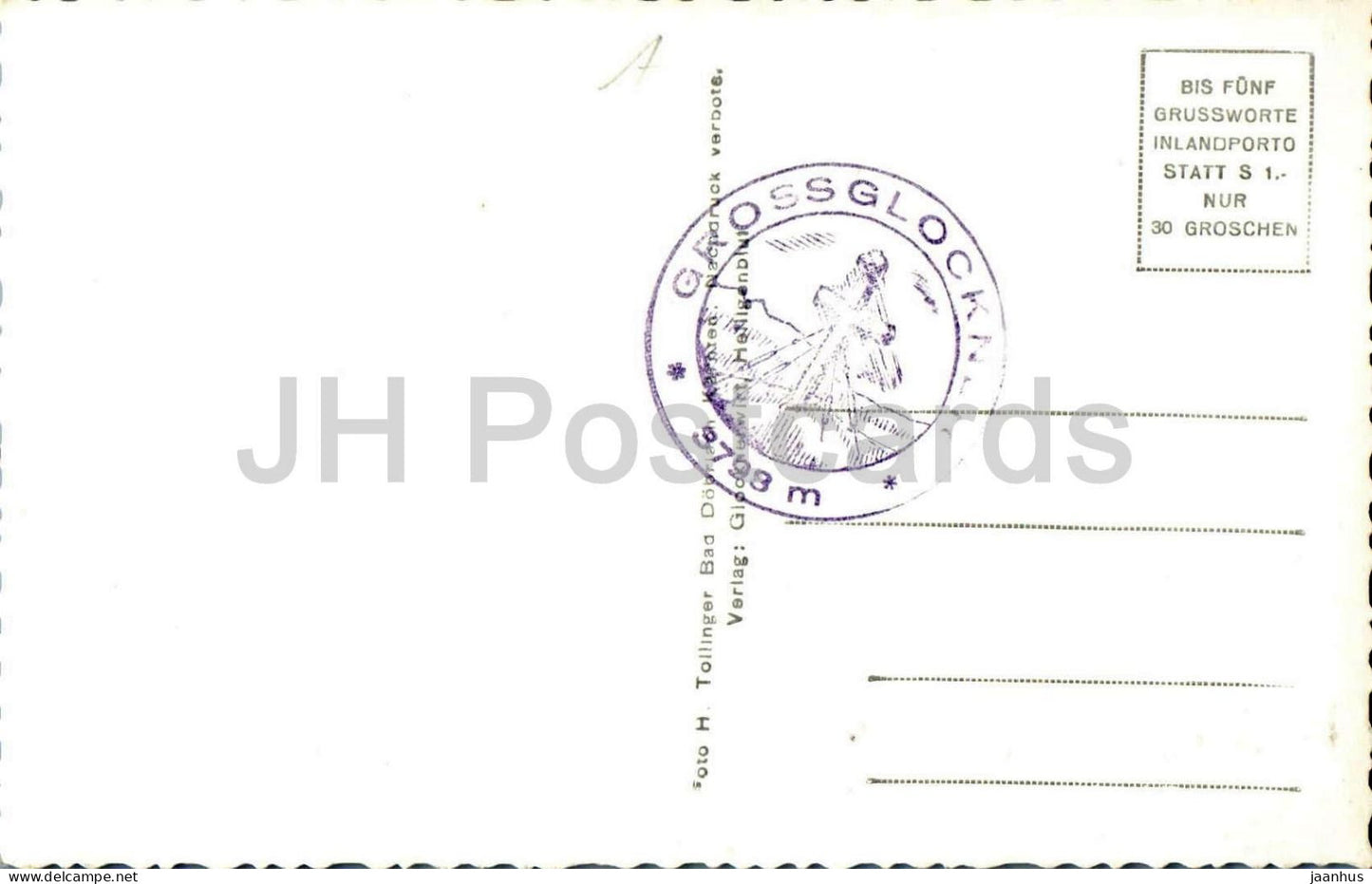 Gipfelkreuz am Großglockner - Kreuz - Berge - Alpen - 212 - alte Postkarte - Österreich - unbenutzt