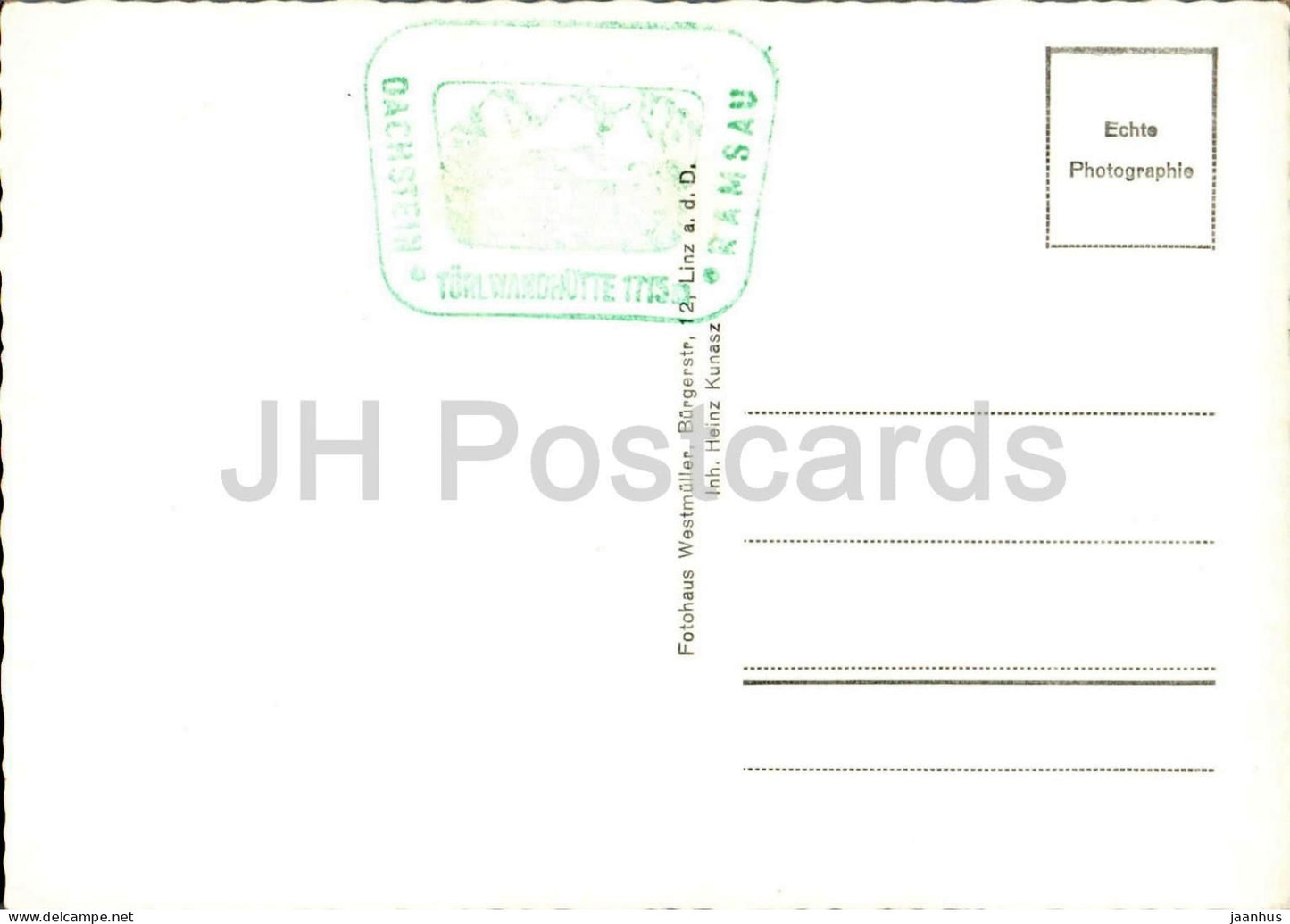 Hoher Dachstein - Sudwandhutte - Turlwandhutte - Austriahutte - Mitterspitz - Torstein - old postcard - Austria - unused