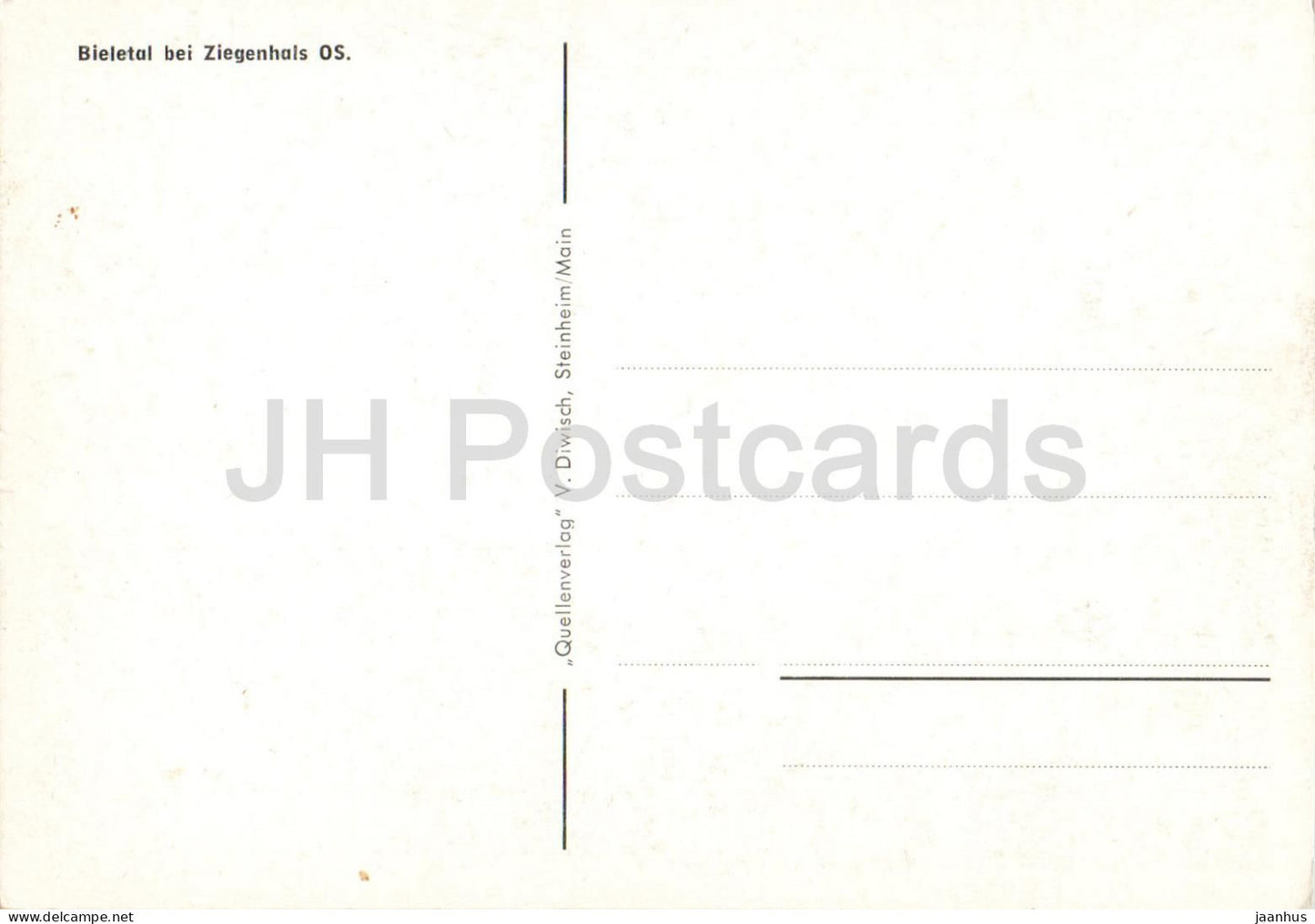 Bieletal bei Ziegenhals OS. - Bieletal Valley near Glucholazy - Schlesien - Silesia - old postcard - Poland - unused