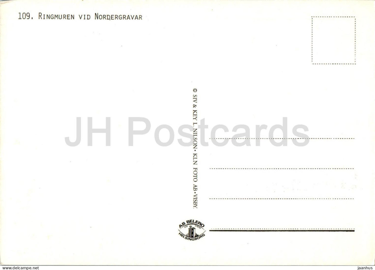 Ringmuren vid Nordergravar - The ring wall at Nordergravar - 109 - Sweden - unused