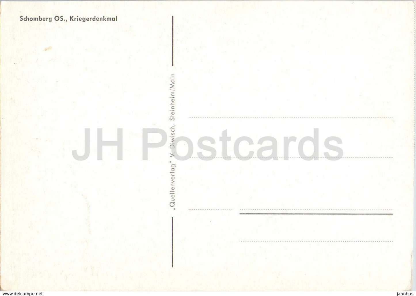 Schomberg OS. - Szombierki - Kriegerdenkmal - War memorial - Schlesien - Silesia - old postcard - Poland - unused