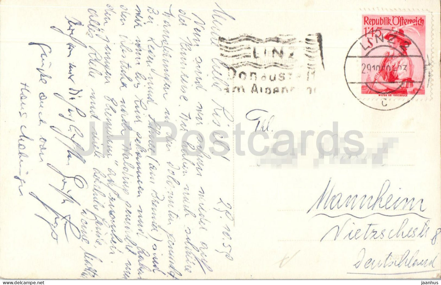 Walding – Dorfansicht – Landschaft – Panorama – 9118 – alte Postkarte – 1959 – Österreich – gebraucht