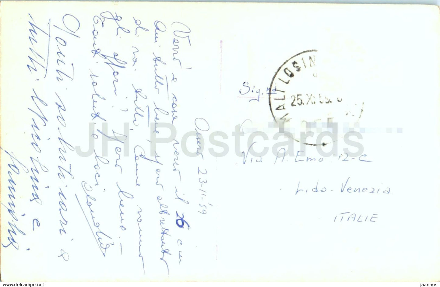Nerezine - Boot - Foto - alte Postkarte - 1959 - Kroatien Jugoslawien - gebraucht