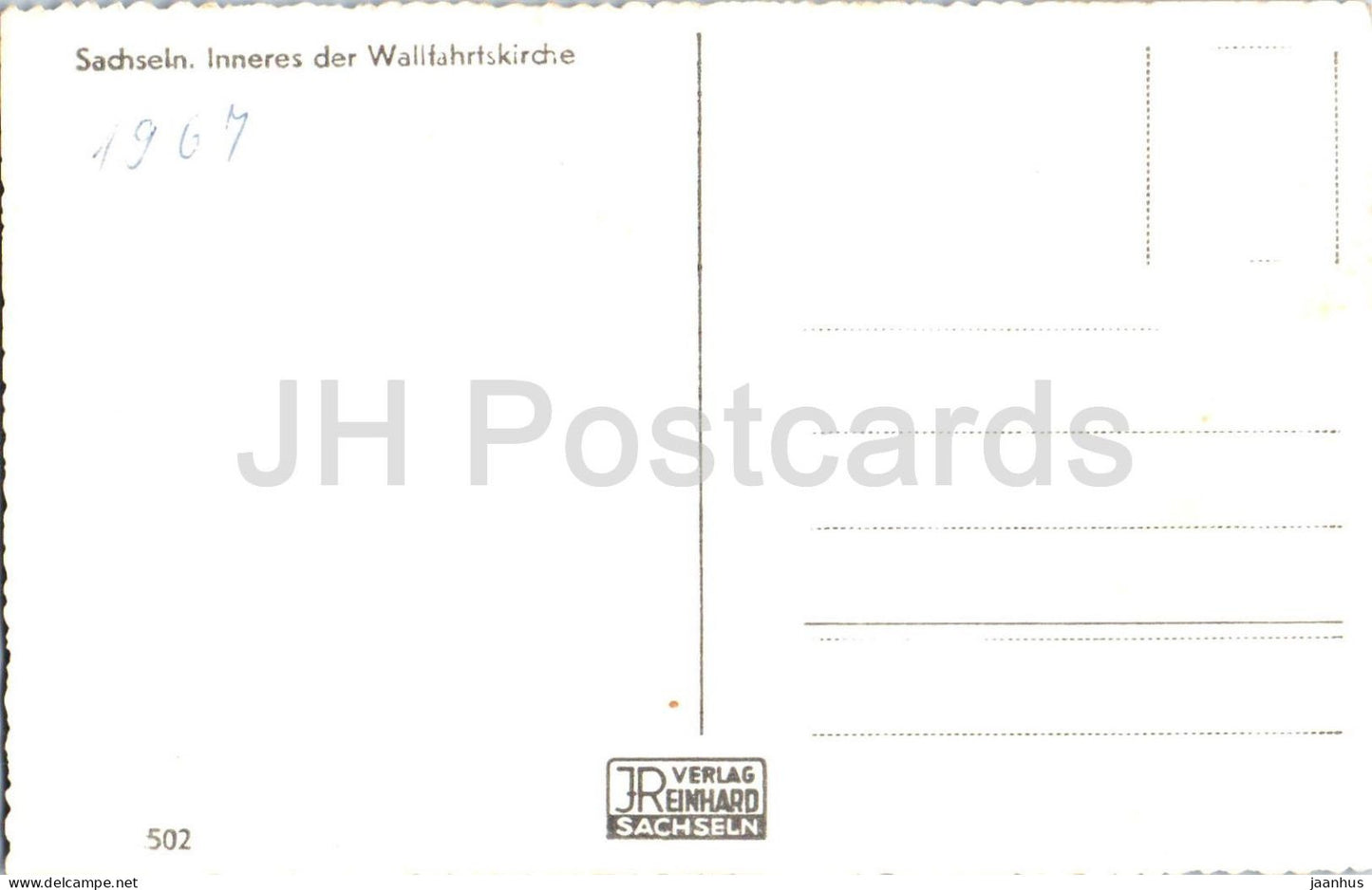 Sachseln - Intérieur de l'église de pèlerinage - église - intérieur - 502 - 1967 - Suisse - usagé