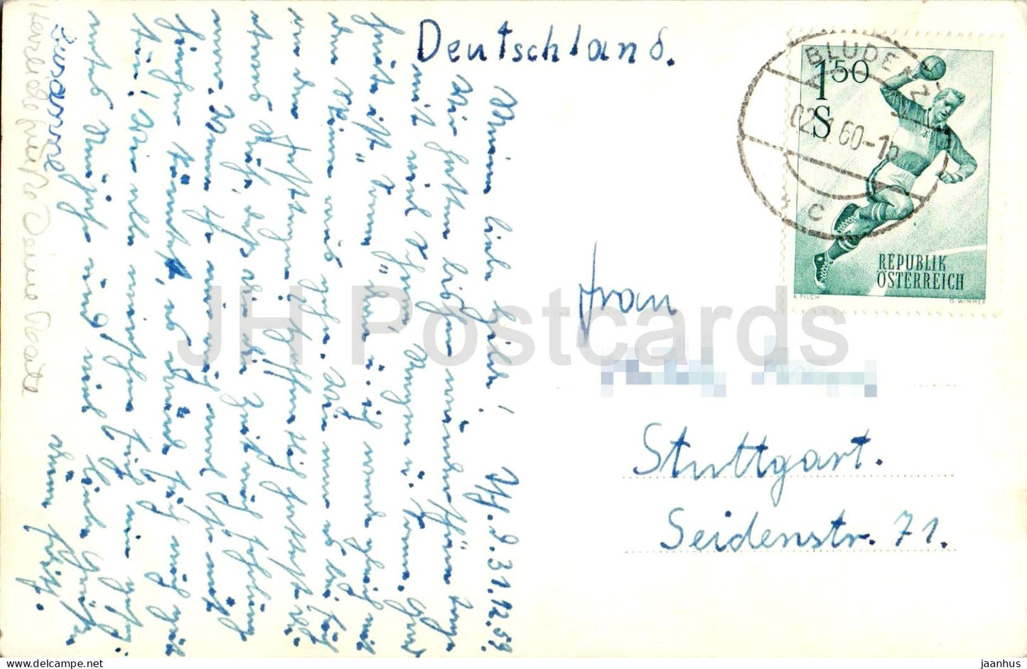 Rhona Alpe im Winter gegen Zimba u Zwolfer - Alps - mountains - 4 - old postcard - 1959 - Austria - used