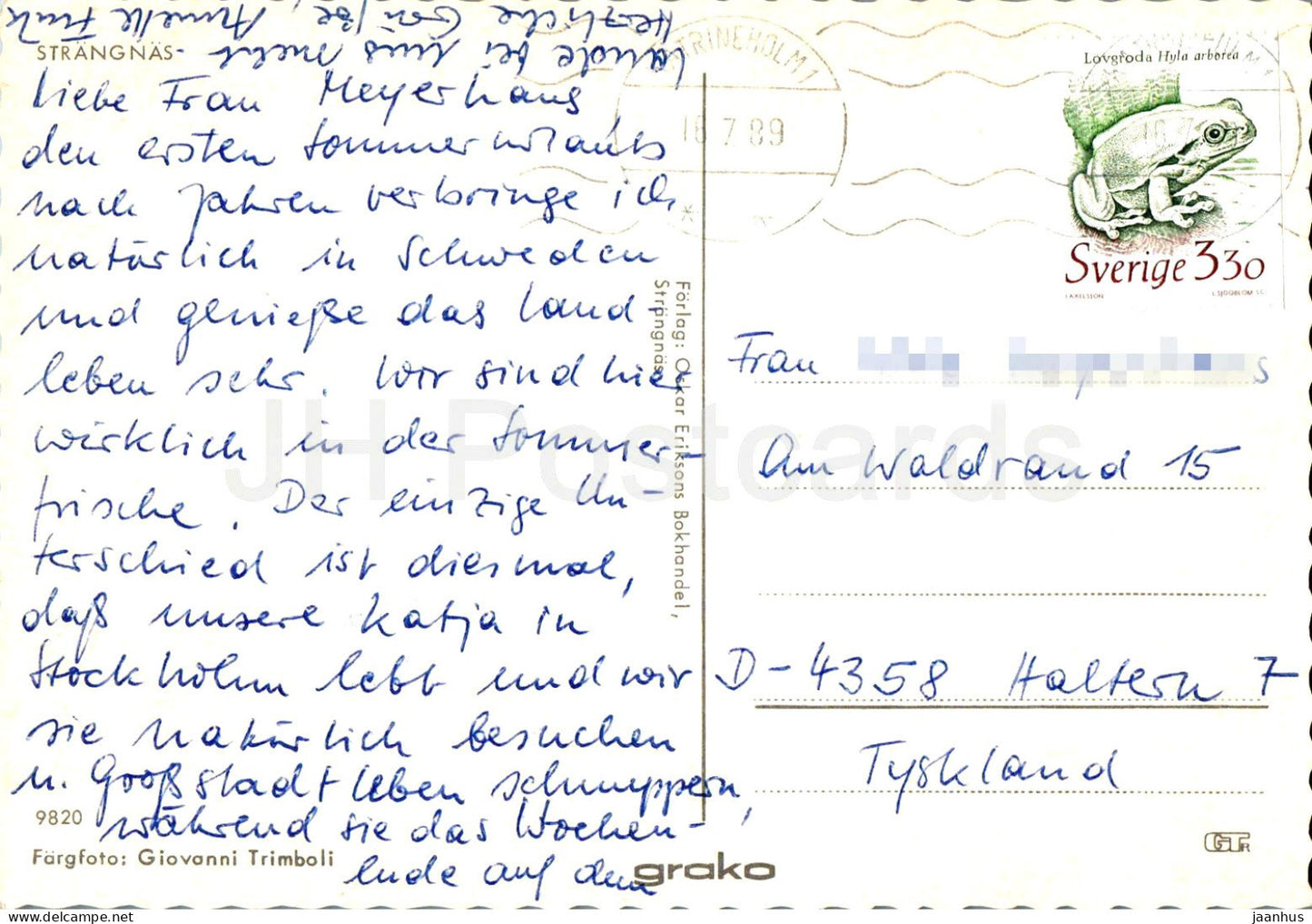 Strangnas - 9820 - 1989 - Sweden - used