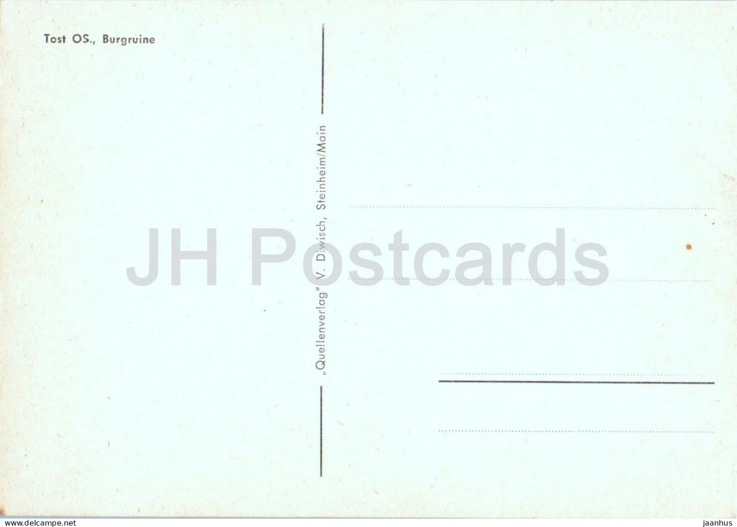 Tost OS. - Toszek - Burgruine - Castle ruins - Schlesien - Silesia - old postcard - Poland - unused