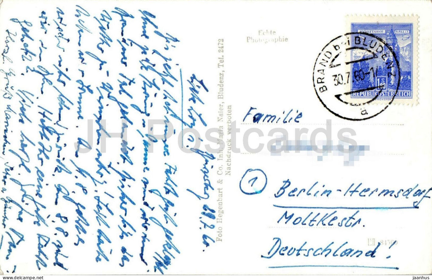 Bürserberg - alpines Dorf - Bergpanorama - 1960 - Österreich - gebraucht