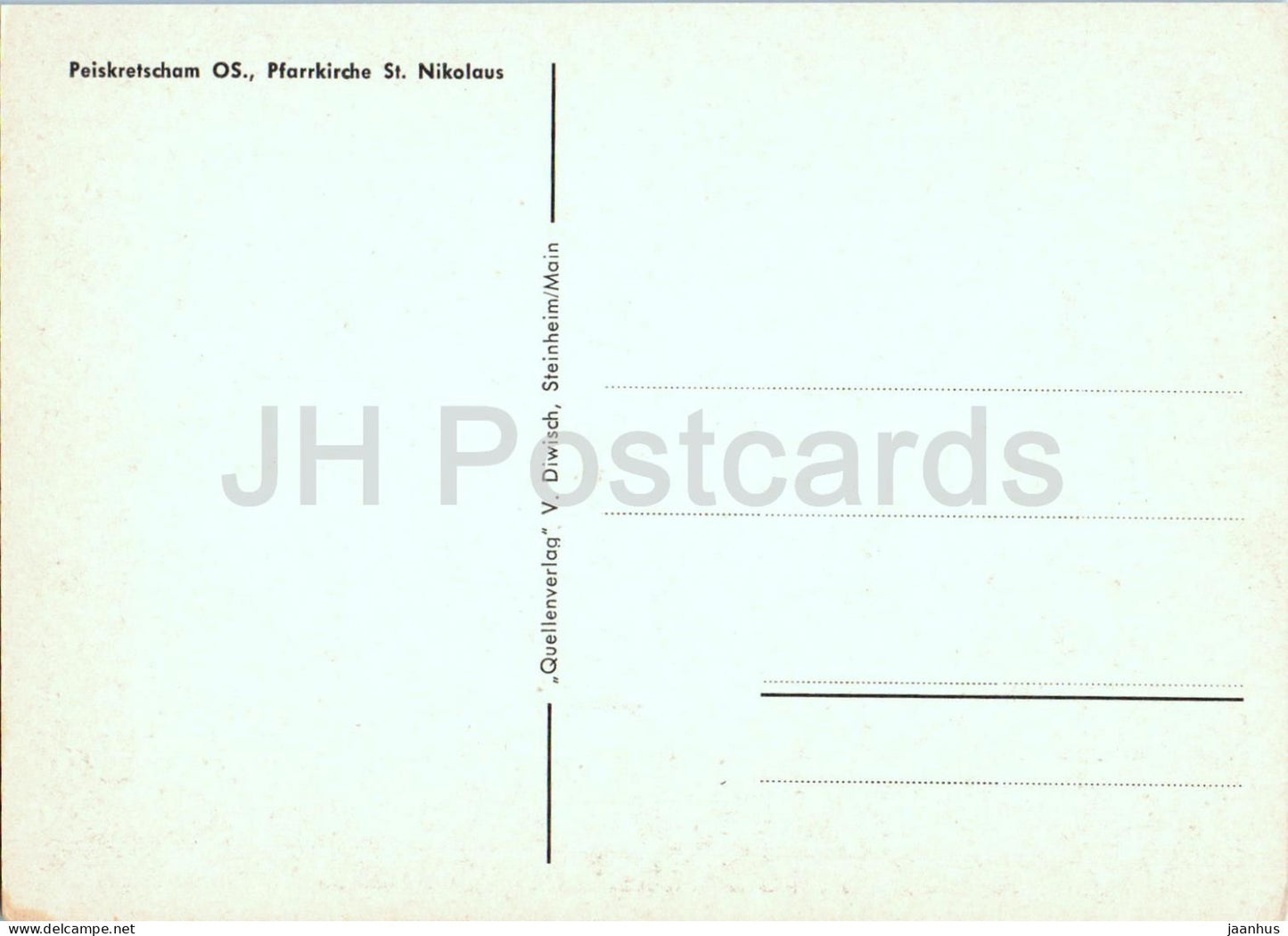 Peiskretscham OS. - Pyskowice - Pfarrkirche St. Nikolaus - church - Schlesien - Silesia - old postcard - Poland - unused