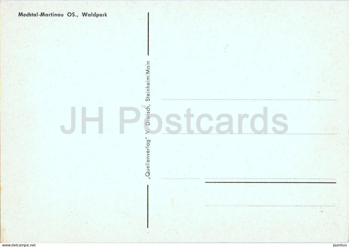 Mechtal Martinau OS. - Waldpark - Waldpark - Schlesien - Schlesien - alte Postkarte - Polen - unbenutzt