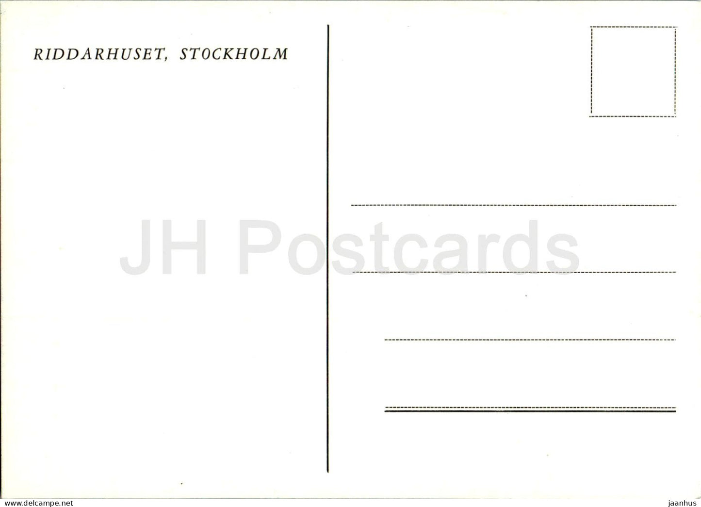 Stockholm - Riddarhuset - knights house - Sweden - unused