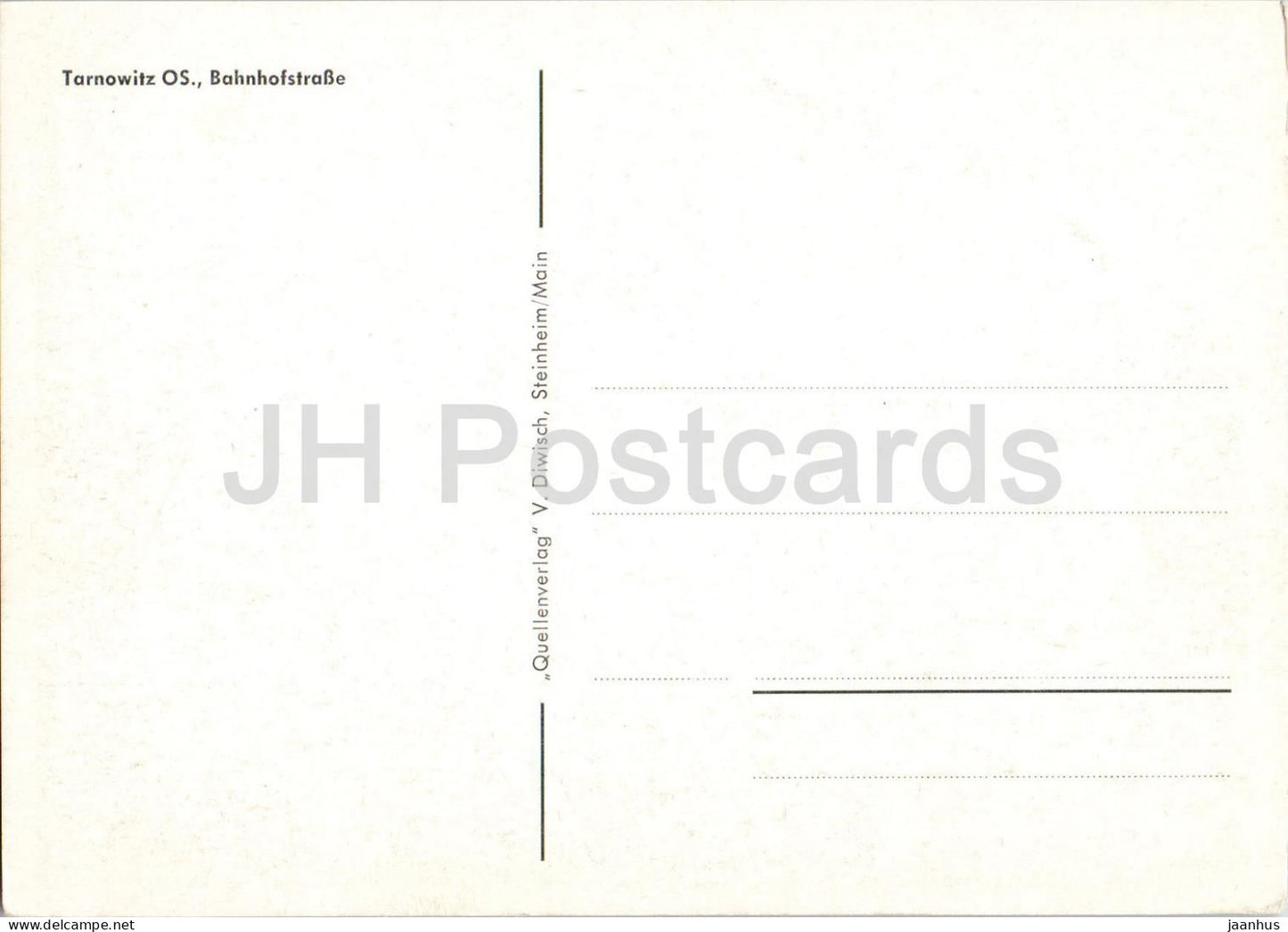 Tarnowitz OS. - Tarnowskie Gory - Bahnhofstrasse - car - truck - Schlesien - Silesia - old postcard - Poland - unused